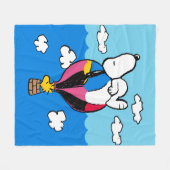 Peanuts | Snoopy & Woodstock heteluchtballon Fleece Deken (Voorkant (Horizontaal))