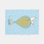 Peanuts | Snoopy & Woodstock heteluchtballon Fleece Deken (Voorkant (Horizontaal))