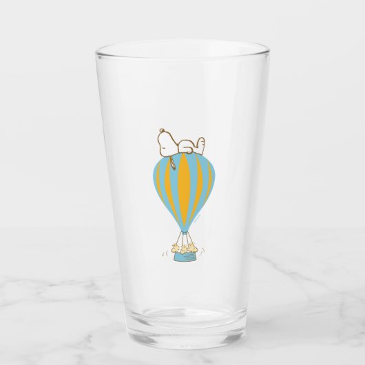 Peanuts | Snoopy & Woodstock heteluchtballon Glas (Voorkant)