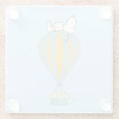 Peanuts | Snoopy & Woodstock heteluchtballon Glazen Onderzetter (Achterkant)