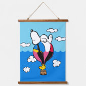Peanuts | Snoopy & Woodstock heteluchtballon Hangend Wandkleed (Voorkant)
