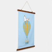 Peanuts | Snoopy & Woodstock heteluchtballon Hangend Wandkleed (Gebogen)