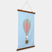 Peanuts | Snoopy & Woodstock heteluchtballon Hangend Wandkleed (Gebogen)