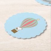 Peanuts | Snoopy & Woodstock heteluchtballon Kartonnen Onderzetters (Gekanteld)