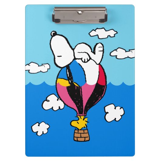 Peanuts | Snoopy & Woodstock heteluchtballon Klembord (Voorkant)