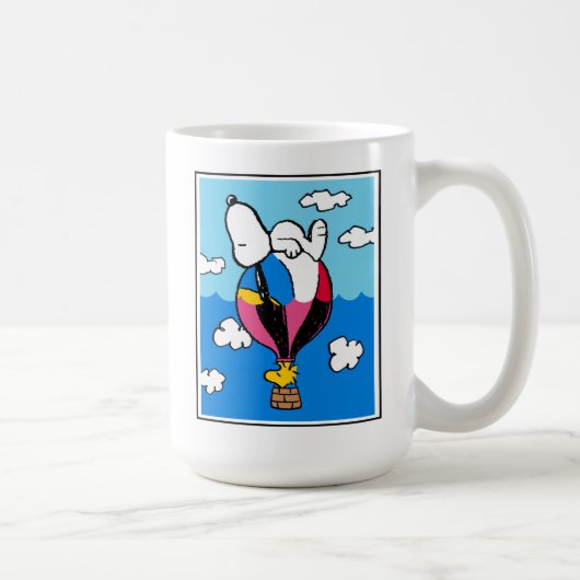 Peanuts | Snoopy & Woodstock heteluchtballon Koffiemok (Rechts)