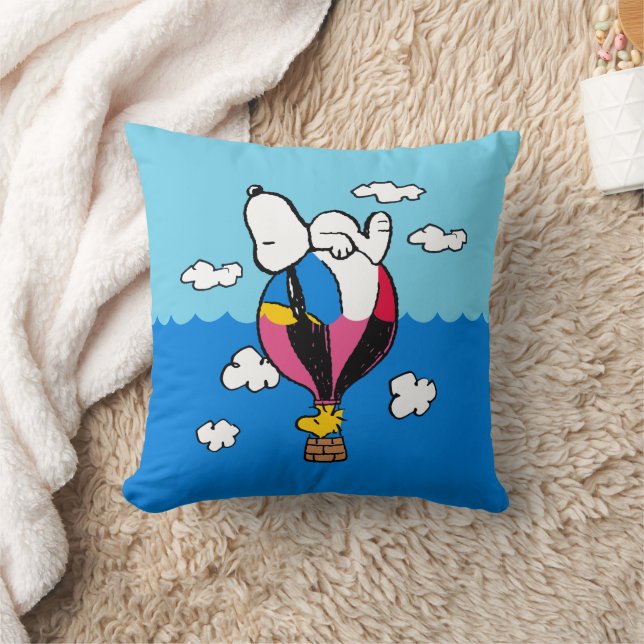 Peanuts | Snoopy & Woodstock heteluchtballon Kussen (Deken)