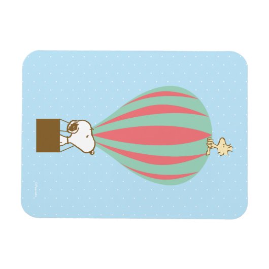 Peanuts | Snoopy & Woodstock heteluchtballon Magneet (Horizontaal)
