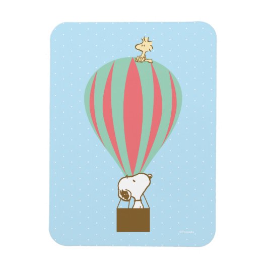 Peanuts | Snoopy & Woodstock heteluchtballon Magneet (Verticaal)