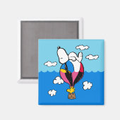 Peanuts | Snoopy & Woodstock heteluchtballon Magneet (Voorkant / Achterkant)