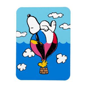 Peanuts   Snoopy & Woodstock heteluchtballon Magneet