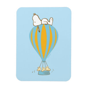 Peanuts   Snoopy & Woodstock heteluchtballon Magneet