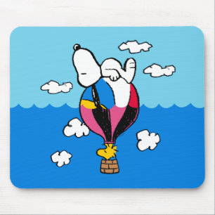 Peanuts   Snoopy & Woodstock heteluchtballon Muismat