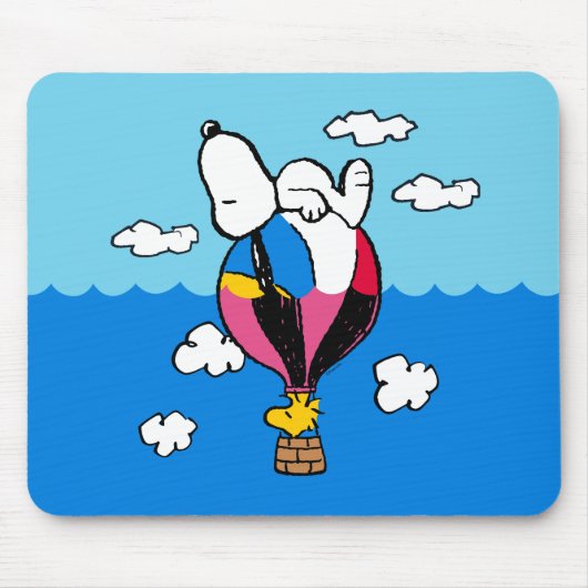 Peanuts | Snoopy & Woodstock heteluchtballon Muismat (Voorkant)