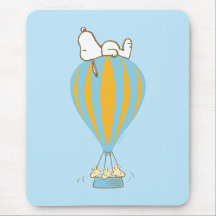 Peanuts   Snoopy & Woodstock heteluchtballon Muismat