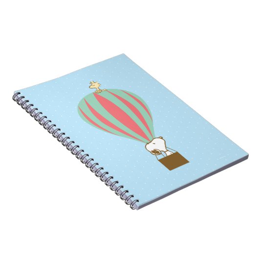 Peanuts | Snoopy & Woodstock heteluchtballon Notitieboek (Rechterzijde)