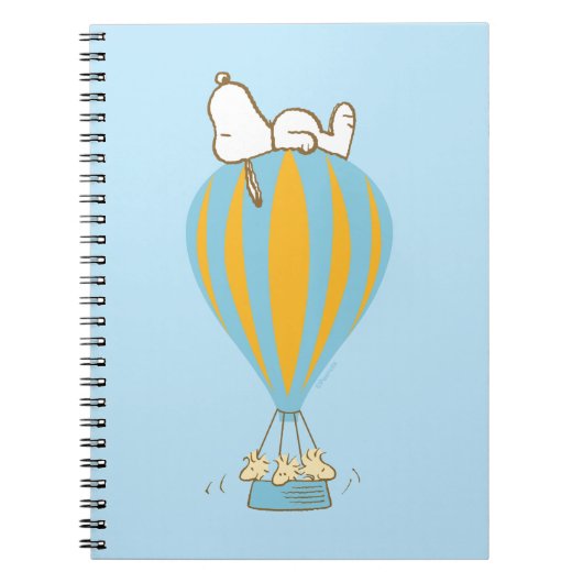 Peanuts | Snoopy & Woodstock heteluchtballon Notitieboek (Voorkant)