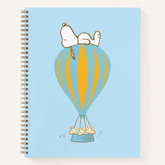 Peanuts | Snoopy & Woodstock heteluchtballon Notitieboek (Voorkant)