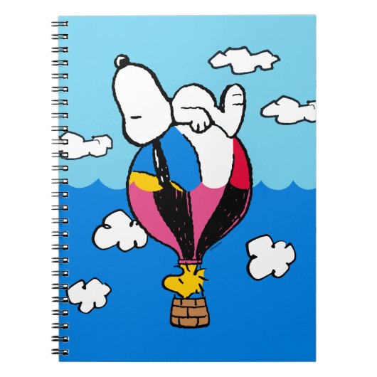 Peanuts | Snoopy & Woodstock heteluchtballon Notitieboek (Voorkant)