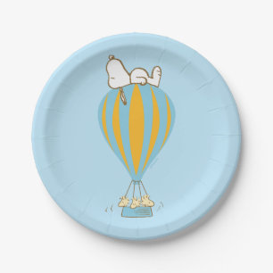 Peanuts Snoopy & Woodstock heteluchtballon Papieren Bordje