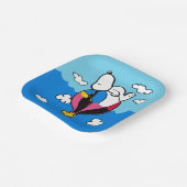 Peanuts | Snoopy & Woodstock heteluchtballon Papieren Bordje (Gebogen)