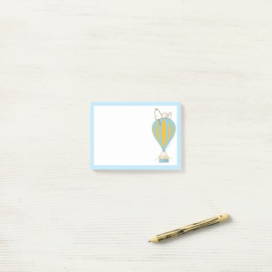 Peanuts | Snoopy & Woodstock heteluchtballon Post-it® Notes (Op bureau)