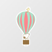 Peanuts | Snoopy & Woodstock heteluchtballon Raamsticker (Vel)