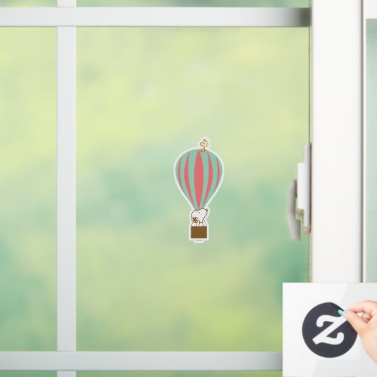 Peanuts | Snoopy & Woodstock heteluchtballon Raamsticker (Huis)