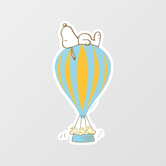 Peanuts | Snoopy & Woodstock heteluchtballon Raamsticker (Vel)
