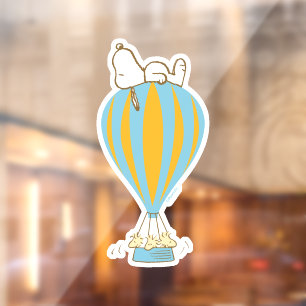 Peanuts   Snoopy & Woodstock heteluchtballon Raamsticker