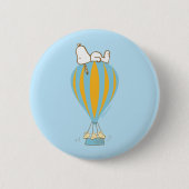 Peanuts | Snoopy & Woodstock heteluchtballon Ronde Button 5,7 Cm (Voorkant)