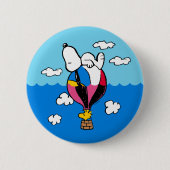 Peanuts | Snoopy & Woodstock heteluchtballon Ronde Button 5,7 Cm (Voorkant)