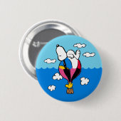 Peanuts | Snoopy & Woodstock heteluchtballon Ronde Button 5,7 Cm (Voorkant /achterkant)