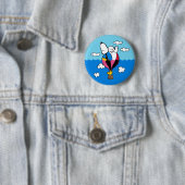Peanuts | Snoopy & Woodstock heteluchtballon Ronde Button 5,7 Cm (In situ)