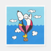 Peanuts | Snoopy & Woodstock heteluchtballon Servet (Voorkant)