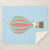 Peanuts | Snoopy & Woodstock heteluchtballon Sherpa Deken (Voorkant (horizontaal))