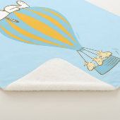 Peanuts | Snoopy & Woodstock heteluchtballon Sherpa Deken (3/4)