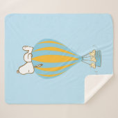 Peanuts | Snoopy & Woodstock heteluchtballon Sherpa Deken (Voorkant (horizontaal))