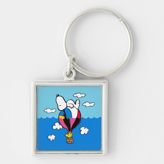 Peanuts | Snoopy & Woodstock heteluchtballon Sleutelhanger (Voorkant)