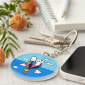 Peanuts | Snoopy & Woodstock heteluchtballon Sleutelhanger (Voorkant Rechts)