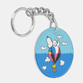 Peanuts | Snoopy & Woodstock heteluchtballon Sleutelhanger (Voorkant Links)
