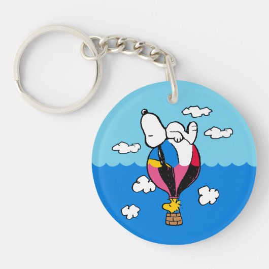 Peanuts | Snoopy & Woodstock heteluchtballon Sleutelhanger (Voorkant)