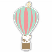 Peanuts | Snoopy & Woodstock heteluchtballon Sticker (Voorkant)