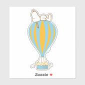 Peanuts | Snoopy & Woodstock heteluchtballon Sticker (Vel)