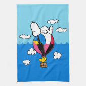Peanuts | Snoopy & Woodstock heteluchtballon Theedoek (Verticaal)