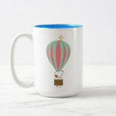 Peanuts | Snoopy & Woodstock heteluchtballon Tweekleurige Koffiemok (Links)
