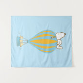 Peanuts | Snoopy & Woodstock heteluchtballon Wandkleed (Voorkant (horizontaal))