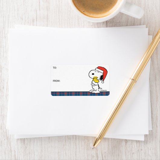 Peanuts | Snoopy & Woodstock Holiday Hugs Gift Lab Etiket (Insitu)