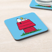 Peanuts | Snoopy & Woodstock Hondenhok Bier Onderzetter (Linkerzijde)