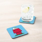 Peanuts | Snoopy & Woodstock Hondenhok Bier Onderzetter (Rechterzijde)